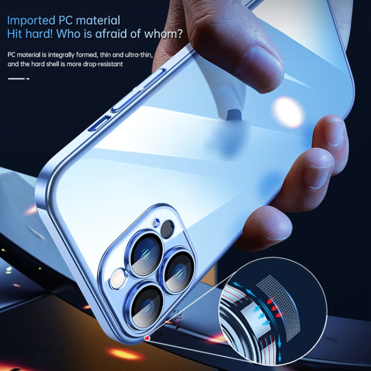 For iPhone 13 SULADA JINGJIA Series Lens Protector PC Phone Case(Blue)