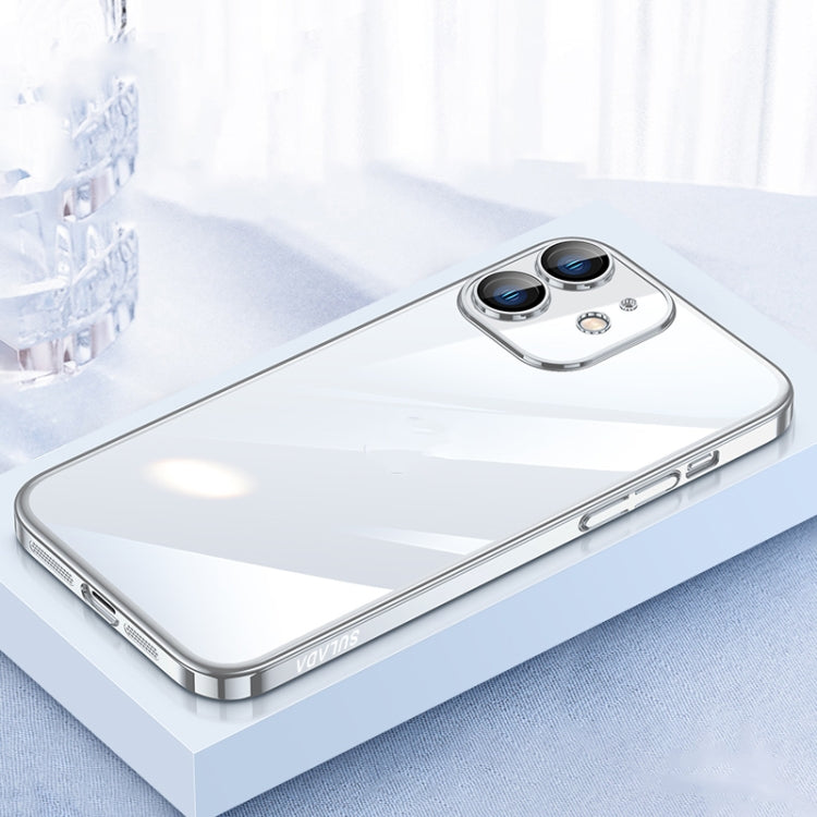 For iPhone 12 SULADA JINGJIA Series Lens Protector PC Phone Case(Silver)