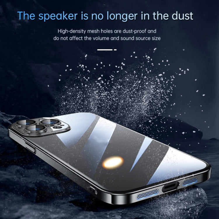 For iPhone 12 SULADA JINGJIA Series Lens Protector PC Phone Case(Blue)