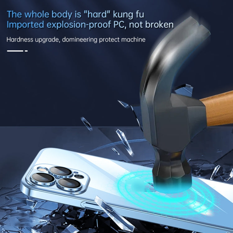 For iPhone 12 SULADA JINGJIA Series Lens Protector PC Phone Case(Blue)