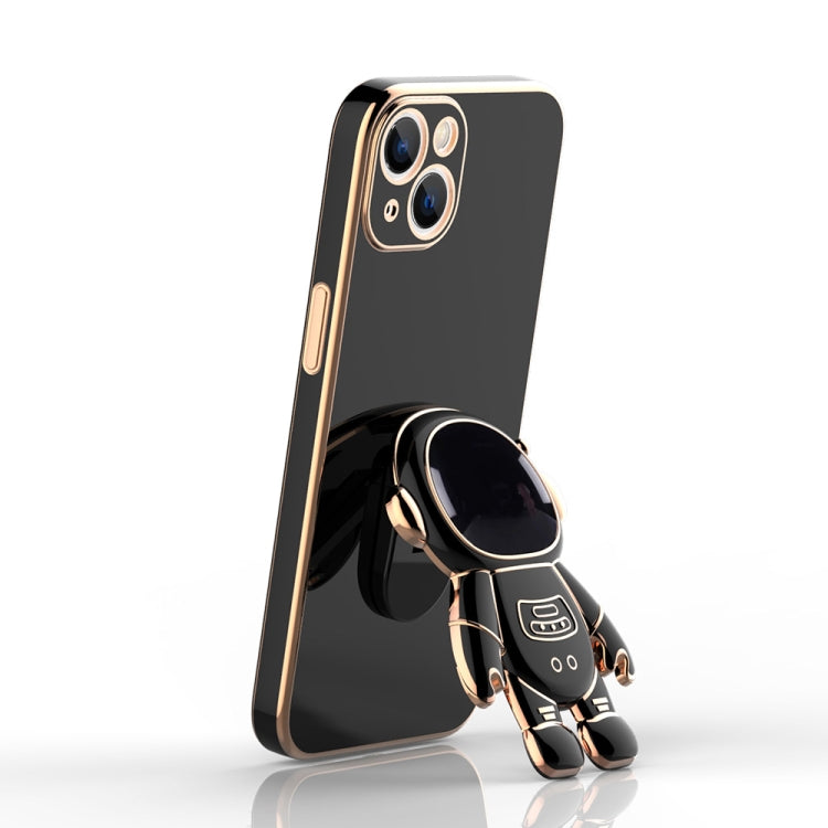 For iPhone 11 Plating Astronaut Holder Phone Case (Purple)