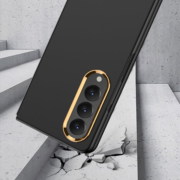 For Samsung Galaxy Z Fold4 GKK Ultra-thin Electroplating Lens Frame Phone Case(Grey)