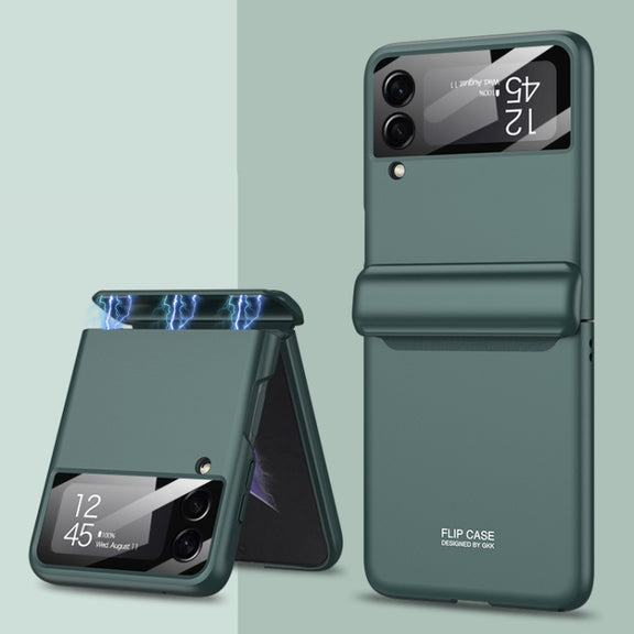 For Samsung Galaxy Z Flip4 GKK Magnetic Fold All-inclusive Protective Phone Case(Green)