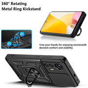 For Xiaomi 12 Lite Sliding Camera Design TPU + PC Phone Case(Black)