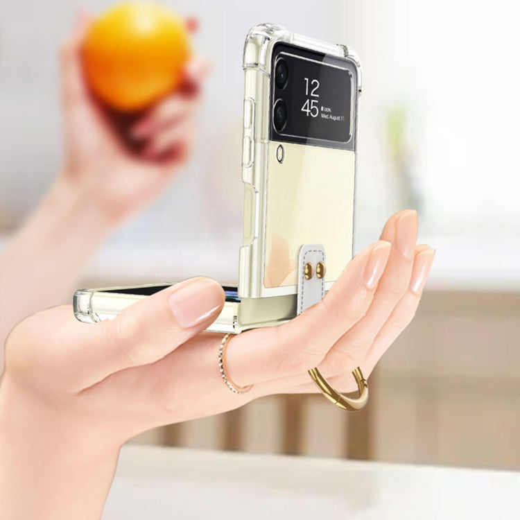 For Samsung Galaxy Z Flip4 GKK Airbag Protective Phone Case with Ring & Pen(Black)