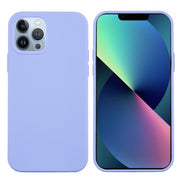For iPhone 14 Pro Max Solid Color Silicone Phone Case (Purple)