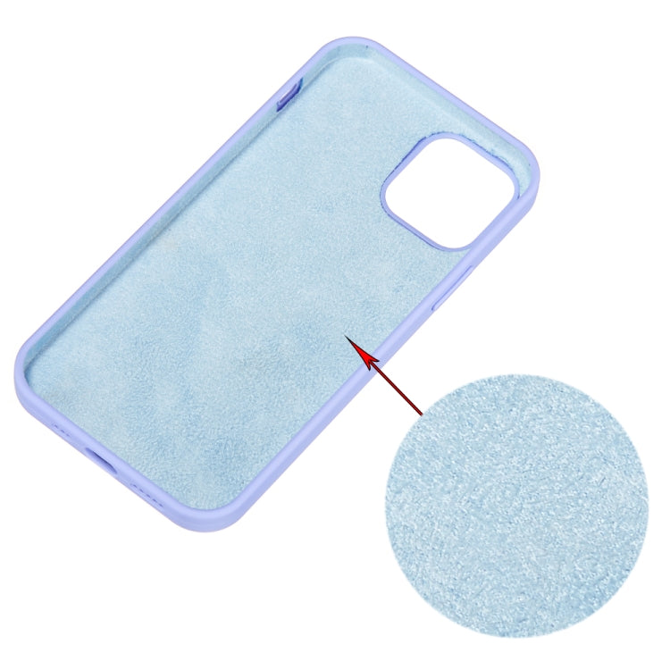 For iPhone 14 Pro Max Solid Color Silicone Phone Case (Purple)