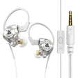 QKZ AK3 FiLe In-ear Subwoofer Wire-controlled Earphone with Mic(White) - free shipping - PMC TechLife - Order now!