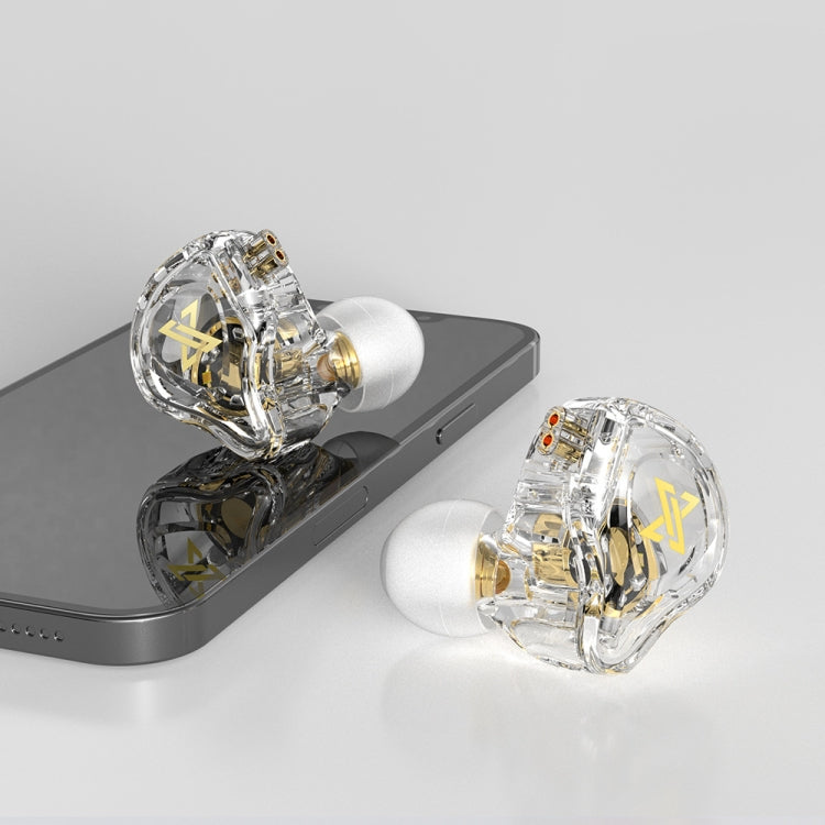 QKZ AK6 MAX In-ear Dynamic Subwoofer Wire-controlled Earphone, Version:Standard Version(Transparent White)
