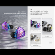QKZ AK6 MAX In-ear Dynamic Subwoofer Wire-controlled Earphone, Version:Standard Version(Transparent Black)