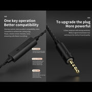 QKZ AK6 MAX In-ear Dynamic Subwoofer Wire-controlled Earphone, Version:Standard Version(Transparent Black)
