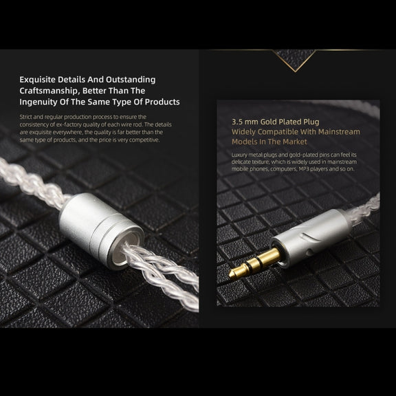 QKZ A1 Four-strand Silver-plated Wired Earphone