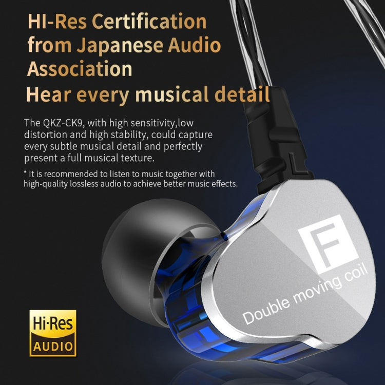 QKZ F910 In-Ear Subwoofer Dual Dynamic Earphone(Transparent)