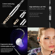 QKZ F910 In-Ear Subwoofer Dual Dynamic Earphone(Black)