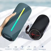HOPESTAR P37 Outdoor Portable RGB Light Water-resistant Wireless Bluetooth Speaker(Grey)