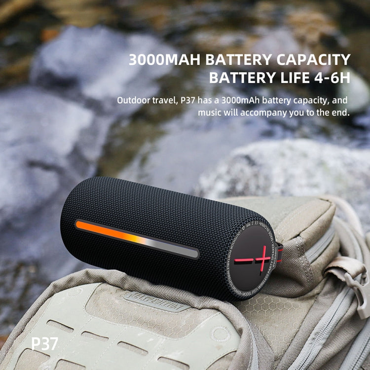 HOPESTAR P37 Outdoor Portable RGB Light Water-resistant Wireless Bluetooth Speaker(Red)