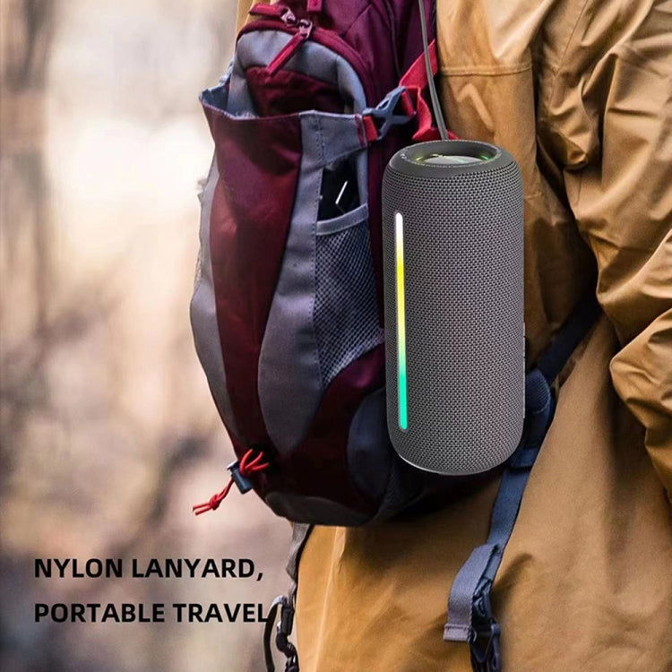 HOPESTAR P39 Outdoor Water-resistant RGB Light Wireless Bluetooth Speaker(Black)