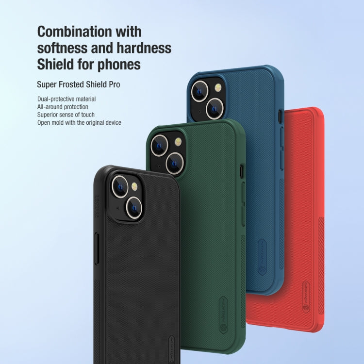 For iPhone 14 NILLKIN Frosted Shield Pro PC + TPU Phone Case (Black)