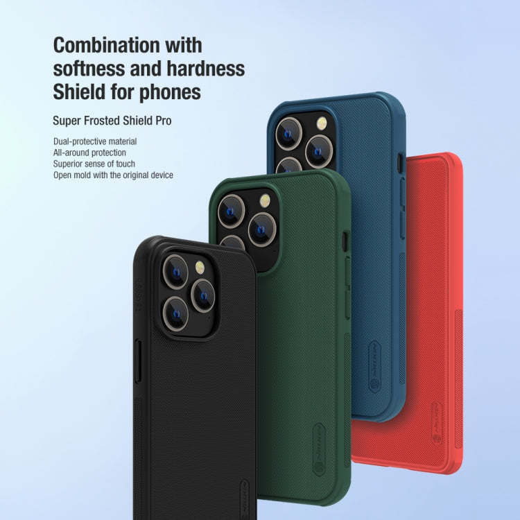 For iPhone 14 Pro NILLKIN Frosted Shield Pro PC + TPU Phone Case(Red)