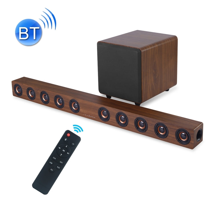 D90 Home Theater Audio Echo Wall Soundbar Subwoofer Bluetooth Audio(Brown)