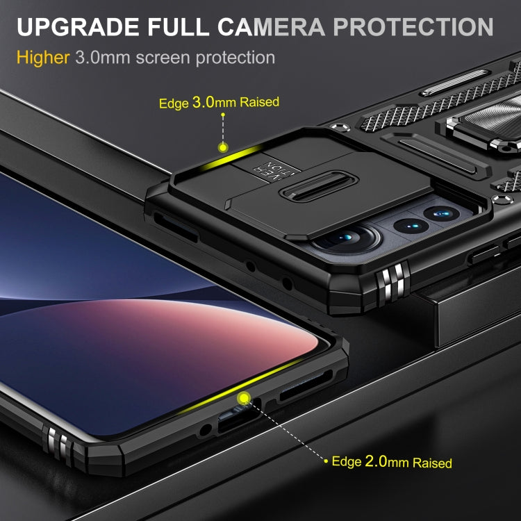For Xiaomi 12 Pro Armor PC + TPU Camera Shield Phone Case(Black)