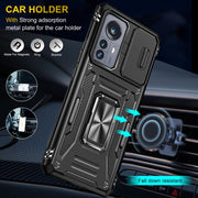 For Xiaomi 12 Pro Armor PC + TPU Camera Shield Phone Case(Black)