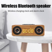 K1 Multifunctional Desktop Wooden Bluetooth Speaker Wireless Loudspeaker(Yellow)