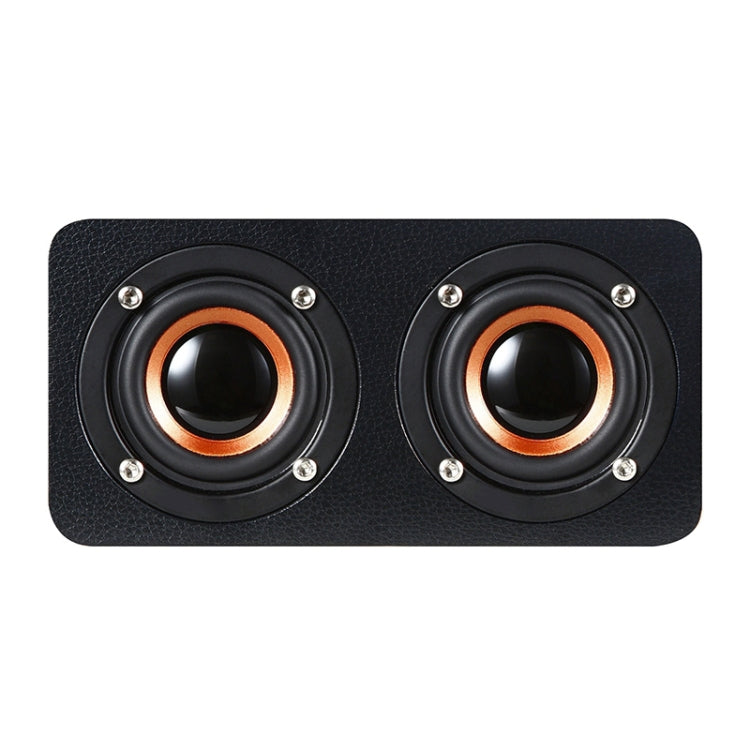 M5 Multifunctional Desktop Wooden Bluetooth Speaker Wireless Loudspeaker(Black)