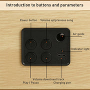 Q2 Subwoofer Wooden Wireless Bluetooth Speaker(Yellow)