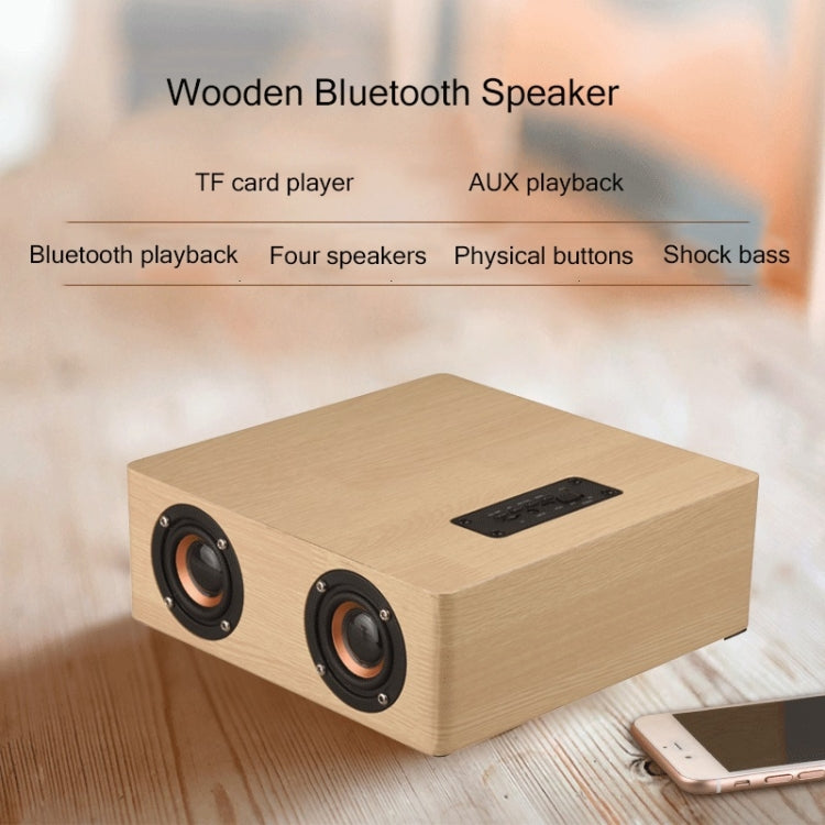 Q5 Home Computer TV Wooden Wireless Bluetooth Speaker(Red)