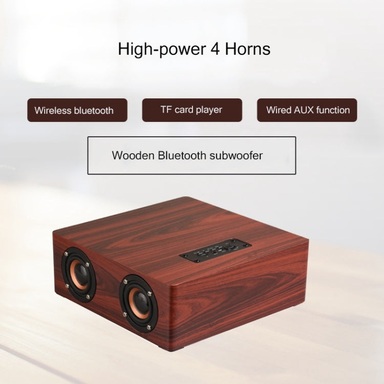 Q5 Home Computer TV Wooden Wireless Bluetooth Speaker(Black Walnut)