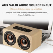 W5+ Wooden Wireless Bluetooth Speaker(Mahogany)