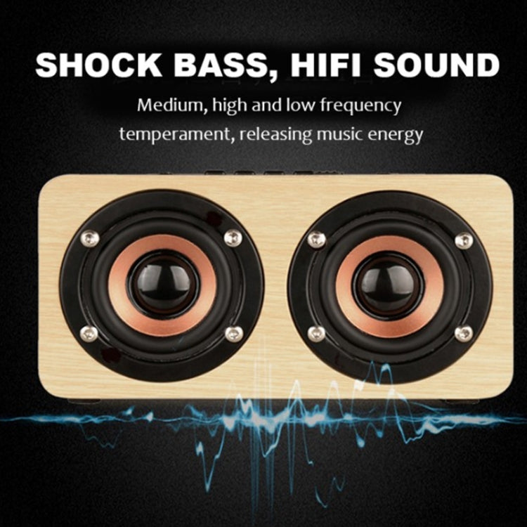 W5+ Wooden Wireless Bluetooth Speaker(Mahogany)