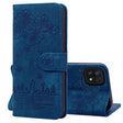 For Samsung Galaxy A22 5G / A22s 5G Cartoon Sakura Cat Embossed Leather Phone Case(Royal Blue) - free shipping - PMC TechLife - Order now!
