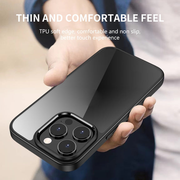 For iPhone 14 Plus iPAKY Shockproof PC + TPU Protective Phone Case (Black)