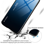 For Xiaomi Poco M4 Pro 4G Gradient Color Glass Case(Blue Black)