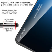 For Xiaomi Poco M4 Pro 4G Gradient Color Glass Case(Blue Black)