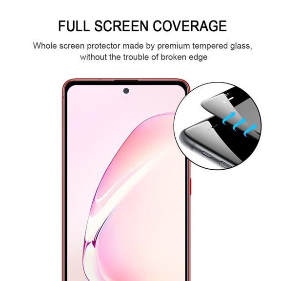 For Galaxy Note 10 Lite Full Glue Full Cover Screen Protector Tempered Glass Film