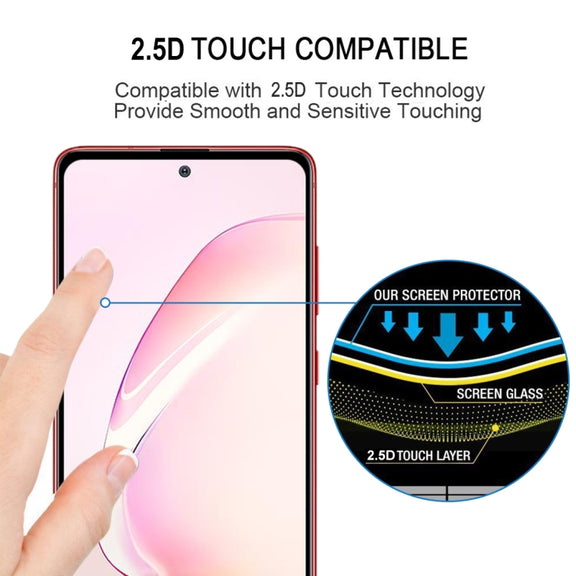 For Galaxy Note 10 Lite Full Glue Full Cover Screen Protector Tempered Glass Film
