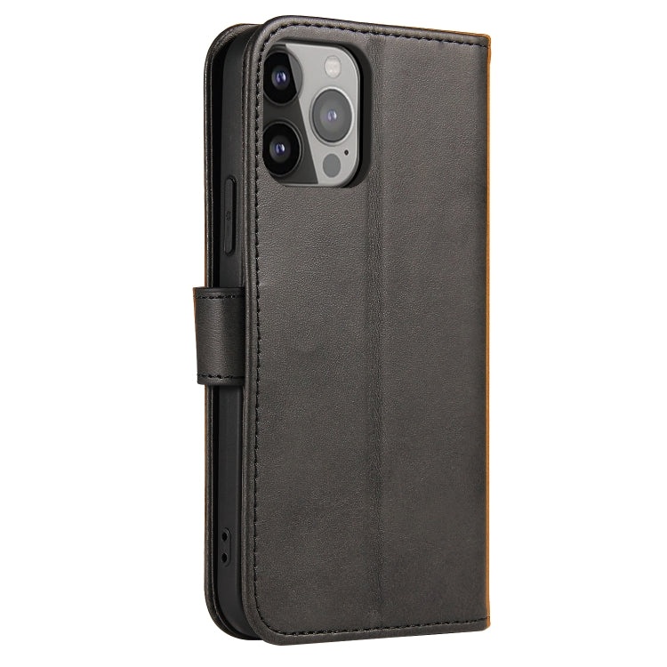 For iPhone 14 Pro Calf Texture Buckle Flip Leather Phone Case(Black)