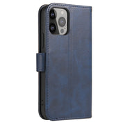 For iPhone 14 Pro Max Calf Texture Buckle Flip Leather Phone Case (Blue)