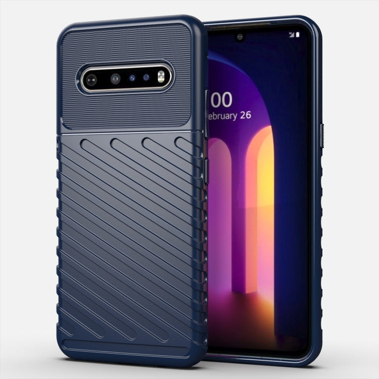 For LG V60 ThinQ Thunderbolt Shockproof TPU Soft Case(Navy Blue)