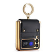 For Samsung Galaxy Z Flip3 5G GKK Colorful PU Phone Case with Ring Holder(Black) - free shipping - PMC TechLife - Order now!