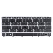 For HP EliteBook 820 G3 US Version Keyboard with Backlight and Pointing(Silver)