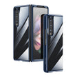 For Samsung Galaxy Z Fold4 SULADA Shockproof Plating PC Transparent Protective Case(Blue) - Galaxy Z Fold4 5G Cases by SULADA | Online Shopping South Africa | PMC TechLife