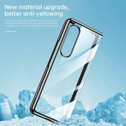 For Samsung Galaxy Z Fold4 SULADA Shockproof Plating PC Transparent Protective Case(Silver)