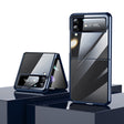 For Samsung Galaxy Z Flip4 SULADA Shockproof Plating PC Transparent Protective Case(Blue) - Galaxy Z Flip4 5G Cases by SULADA | Online Shopping South Africa | PMC TechLife