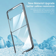 For Samsung Galaxy Z Flip4 SULADA Shockproof Plating PC Transparent Protective Case(Silver)