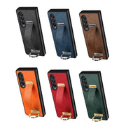 For Samsung Galaxy Z Fold4 SULADA Cool Series PC + Leather Texture Skin Feel Shockproof Phone Case(Green)