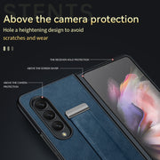 For Samsung Galaxy Z Fold4 SULADA Cool Series PC + Leather Texture Skin Feel Shockproof Phone Case(Green)